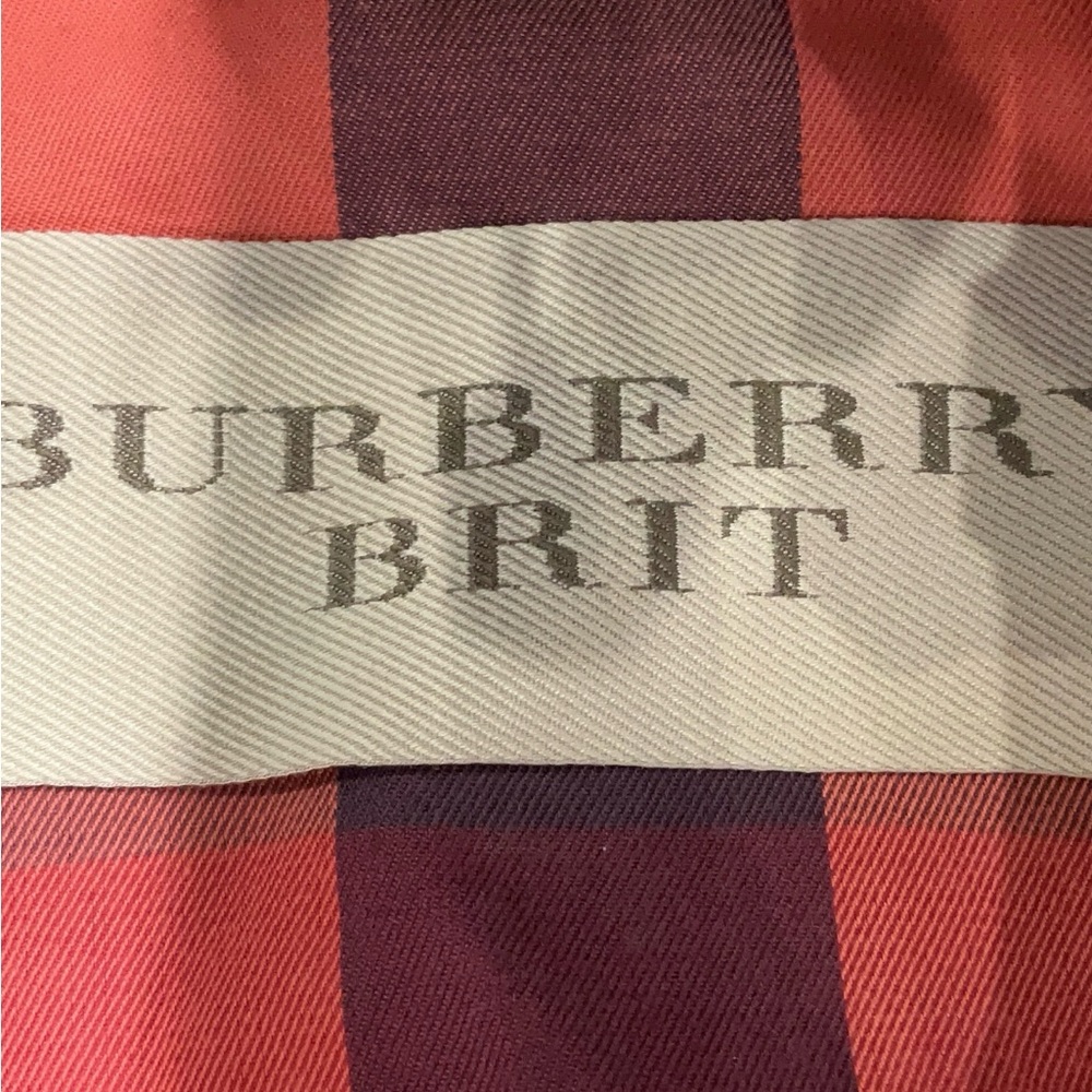 Burberry Red Double-Breasted Trench Coat--Vintage - Picture 5 of 7